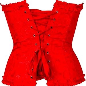 Red adjustable corset / bustier top valentines special